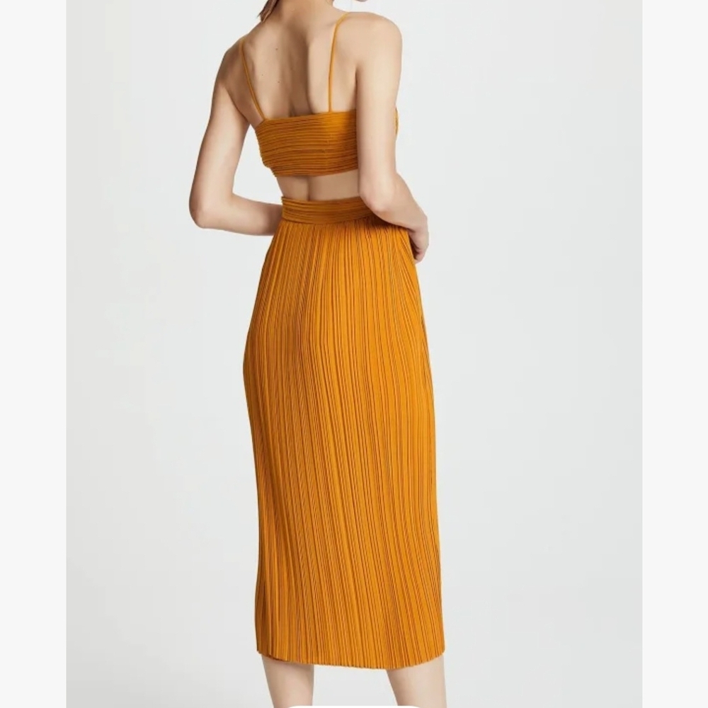 A.L.C. Strapless Merrygold / Orange Maxi Dress Size 6 - Picture 3 of 8